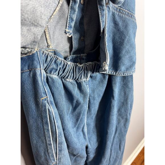NEW Free People We The Free Hazel Denim Jumpsuit Size Small Vacation Mode‎ Blue - Picture 9 of 10